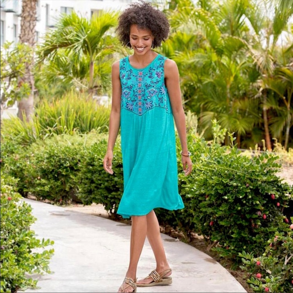 Sundance Hidden Gardens Embroidered Dress M